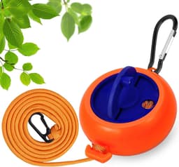 Draagbare Waslijn van 10m voor Camping en Reizen - Verstelbare Drooglijn met Handcrank en Hanger voor Kleding — thumbnail 1