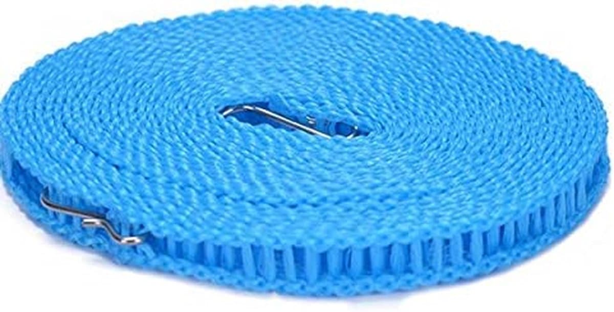 Nylon Waslijnen - Droogtouw Kleding - Kleding Drogen - Winddichthek Ontwerp - Tot 10 Meter - Blauw — afbeelding 1