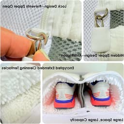 Waszak voor sport- en trainingsschoenen, duurzame mesh met rits voor veilig wassen, herbruikbaar en hoogwaardig — thumbnail 5