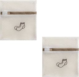 Waszakken voor wasgoed, netzak voor wasmachine met sluiting, voor gevoelige kleding, beha's, sokken, schoenen, beddengoed, 18 x 20 cm, 2 stuks — thumbnail 1
