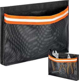 1 stuks opbergnettas, met reflecterende strepen, met zelfklevende achterkant, marine-opbergnettas, voor het opbergen van gereedschap in boot (oranje) — thumbnail 1