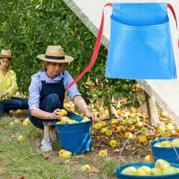 Oogsttas Schort - Fruit opbergzak - Tuinieren Producten Verzamelen - Waterbestendig Nylon - 30x30x18cm - Blauw — thumbnail 5