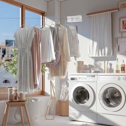 Intrekbare Waslijn - Wandwaslijn Droogrek - Kleding Drogen Binnen - Dubbel Roestvrij Staal Touw - 5.1 Meter Uitschuifbaar - Wit — thumbnail 2