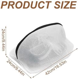 Schoenwaszak Dubbel Laag - Waszakken voor Wasgoed - Waszak Schoenen - Wasnet - Opbergzak - Veilig Rits — thumbnail 2