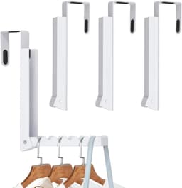 4 stuks over de deurhanger, vouwen over de deur kleding droogrek, opvouwbare hangende kapstok, opvouwbare draagbare - ShopVlot — thumbnail 1
