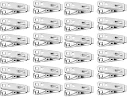 60 Stuks Mini Hartjes Kledingknijpers van RVS - Multifunctionele Kledingclips voor Handdoeken, Sokken en Snacks — thumbnail 1