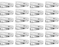 60 Stuks Mini Hartjes Kledingknijpers van RVS - Multifunctionele Kledingclips voor Handdoeken, Sokken en Snacks