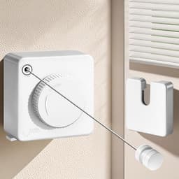 LIVEHITOP Clothesline Extendable, Wall Mounted Clothesline Retractable Non Sagging Stainless Steel 4.6m Adjustable - ShopVlot — thumbnail 1