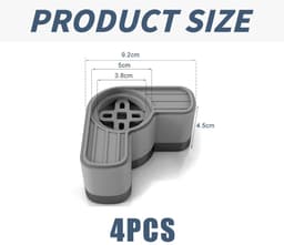 Vibrerende Voeten voor Wasmachines en Meubels, 4 x 4.5 cm, Antivibratie Accessoires voor Wasmachines, Droogkasten en Vaatwassers — thumbnail 5