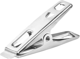 Wasknijpers RVS - Kledingklemmen Clips - Kleding Drogen - Antislip Textuur - 10 stuks - Zilverkleurig — thumbnail 1