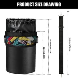 Wasknijpertas met schouderriem en hanger, wasknijperzak, wasknijperzak, handsfree klem-organizer voor maximaal 150-200 wasknijpers, organizer voor wasknijpers/kleine onderdelen — thumbnail 4