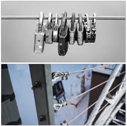 Roestvrijstalen kabel 1,2mm vinylcoating - Waslijn op te hangen - Transparant — thumbnail 2