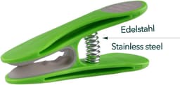 Wasknijpers - Wasclips Kledingklemmen - Kleding Drogen - Softgrip Siliconen - 24 stuks - Groen/Grijs — thumbnail 5