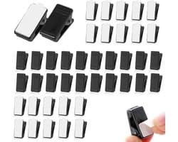 Kleine Klemmen - Veerclips Zelfklevend - Decoraties Bevestigen - Dubbelzijdig Plakkerig - 40 Stuks - Zwart