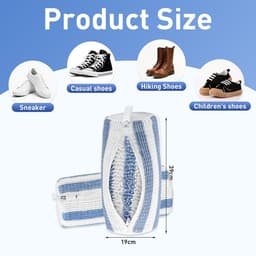 wasmachine, waszak, schoenen wasmachine, schoenwaszak, schoenen wasmachine zak met 360° reinigingspluisje, schoenenzak voor wasmachine en droger (blauw - wit - 2 stuks) — thumbnail 4