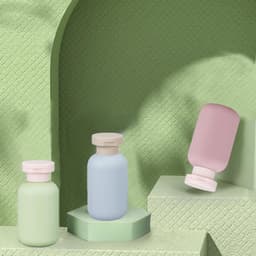 4 stuks reisflessen, reiscontainer, 100 ml, reisfles voor vliegtuig met zelfklevend etiket voor draagbare reisflessen, shampoodispenser voor handen — thumbnail 5
