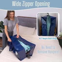SnelShoppen - 8 Pack Verhuis Tassen Extra Groot Heavy-Duty Met Rugtasriemen, Sterke Handgrepen & Ritsen, Kledingopslag, Verpakkings- en Waszakken, Her — thumbnail 4