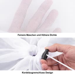 Wasnetjes met ritssluiting - Wit - 40 x 50 cm - Polyester waszakken - Voor bescherming van kleding in de wasmachine — thumbnail 5