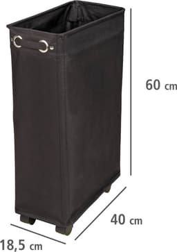 Merkloze Polyester Wasbox Zwart 43L - Compact & Mobiel — thumbnail 2