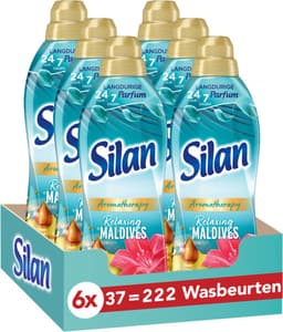 Silan Aroma Therapy - Relaxing Maldives - Wasverzachter -Zijdezachte Was - Langer Stralende Kleding - Langdurige Frisheid - Voordeelverpakking - 6 x 37 wasbeurten — thumbnail 1