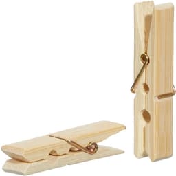 Cepewa Houten wasknijpers - 48x stuks - 7 cm - Huishoudelijke producten - knijpers - was ophangen — thumbnail 2