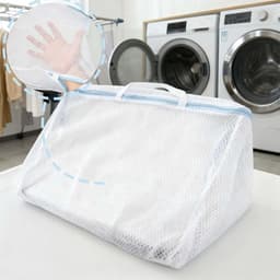 Set van 3 Herbruikbare Waszakken, Grote Wasnetten voor de Wasmachine met Rits, Ideaal voor Reis en Organisatie, 50 x 60 cm en 17 x 15 cm — thumbnail 2