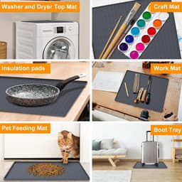 Wasmachine Droger Cover - Beschermhoes Mat - Apparaten Beschermen - Antislip Rubber - 60 x 60 cm - Kat — thumbnail 2