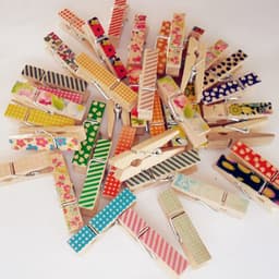 Dailygoods- Wasknijper 100 Stks - Kleurrijk Houten - Foto Clips - Ambachten - Gift Inpakken - Roestvrijstalen Veerdraad - Knijpers — thumbnail 3