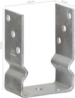 vidaXL - Hekankers - 12 - stuks - Zilver - 10x6x15 - cm - Gegalvaniseerd - staal — thumbnail 4