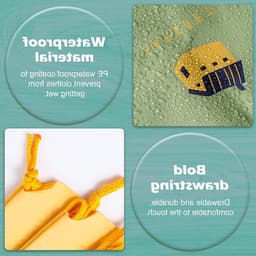 6 Stuks Waszakken, Waterdichte Trekkoord Opbergzakken voor Reis, Camping en Thuisgebruik met Grote Capaciteit — thumbnail 4