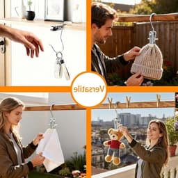 Wasknijpers van roestvrij staal voor wasrekken – duurzaam – veelzijdig – compact – ideaal voor binnen en buiten – 10.5 x 2.3 cm – wasaccessoires – huishoudelijke artikelen — thumbnail 2