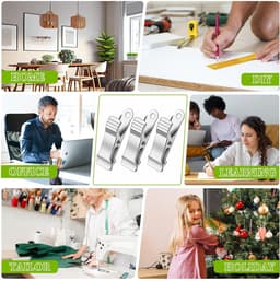 Cosensi - Metal Clips - Multifunctionele Krokodilklemmen - 12 Stuks - Voor Foto's en Gordijnen - Handige Bevestigingsclips - Ideaal voor Kleding en... — thumbnail 2