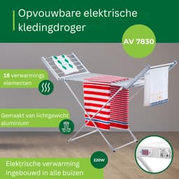 White-Label® Elektrisch Droogrek – Verwarmd Wasrek – Warmte Droogrek — thumbnail 2