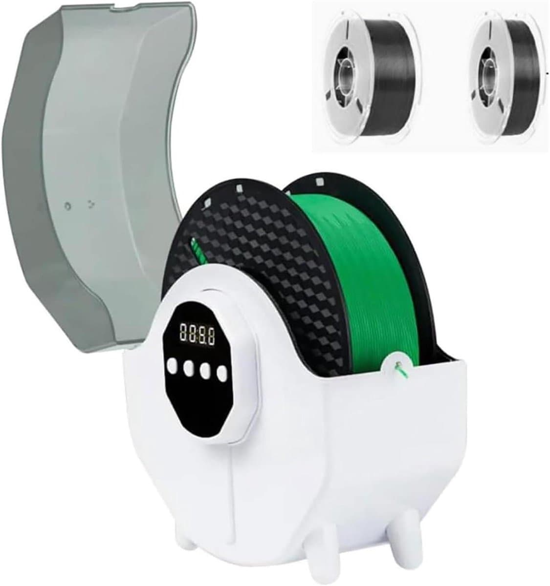 Filament Droger - Droogdoos - 3D Printen Optimaliseren - Instelbare Temperatuur - 248x125x242 mm - Wit — afbeelding 1