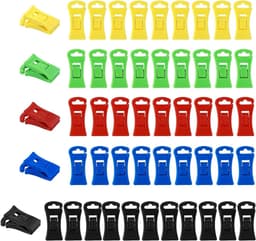 Sokkenklemmen 52 stuks - Wasknijpers sokken - Sokken sorteren - Stabiel clipontwerp - 3 cm - Meerkleurig — thumbnail 1