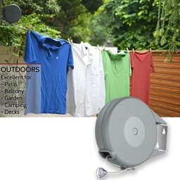 Uittrekbare Waslijn - Draagbare Kledinglijn - Kleding Drogen - Robuust PVC Materiaal - 15 meter - Meerkleurig — thumbnail 5