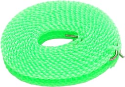 Waslijn Tuin Camping - Draagbare Kledinglijn - Kleding Drogen - Winddicht Hangerontwerp - 1000 cm - Groen — thumbnail 4
