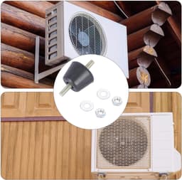 Dempers Airco - Trillingsdempers Rubber - Stabiliseren Apparaten - Schokabsorberend - 4 Stuks - Zwart — thumbnail 4
