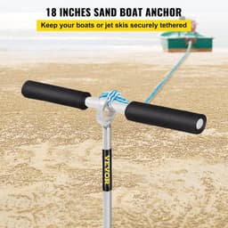 Grondanker - Zandanker Bootanker - Watersport Stabiliteit - 316 Roestvrij Staal - 45 cm Lang - Zilverkleurig — thumbnail 2