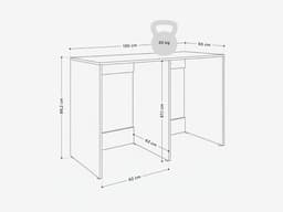 PLATAN ROOM Wasmachinekast, 130 cm breed, bovenbouwkast, wasmachine of wasdroger, kast voor badkamer (65 cm diep, wit/sonoma eiken) — thumbnail 3
