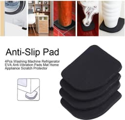 Wasmachine Voet Pads - Anti Trillingen Pads - Apparaten Stabiliseren - Schokabsorberend Rubber - 4 Stuks - Zwart — thumbnail 2