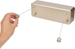 Oprolbare Kledinglijn - Drogrek Binnen - Kleding Drogen - Uitschuifbaar Touw - 4 Meter - Zilver — thumbnail 1