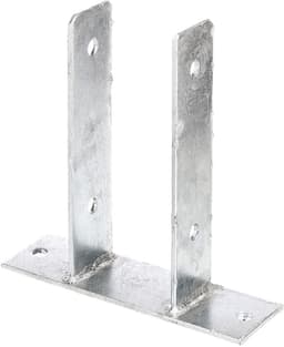1x Siwitec U-paalanker voor inschroeven, vrije breedte 71 mm, hoogte 200 mm, U-profiel van thermisch verzinkt staal, U-hoekbeugel, grondanker, balkdrager, schroefanker — thumbnail 4