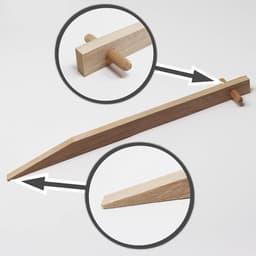 Grondankers Beukenhout - Houten Haringen - Erosie Bescherming - FSC Gecertificeerd - 30 cm - Bruin — thumbnail 4