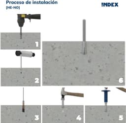 Inslaganker - Keilanker HE-NO - Bevestigen in beton - Zonder goedkeuring - M8 x 30mm Ø10 - Verzinkt — thumbnail 3