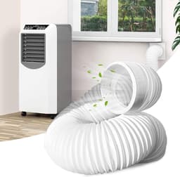 Afvoer Ventilatieslang - Mobiele Airco Slang - Airco Koeling - Flexibele Versterkte Constructie - 150 cm Lengte - Wit — thumbnail 5