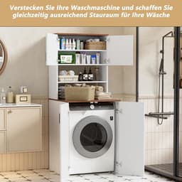 Wasmachine Ombouw - Opbouwmeubel - Kast Wasdroger - Meubel - luxe — thumbnail 2