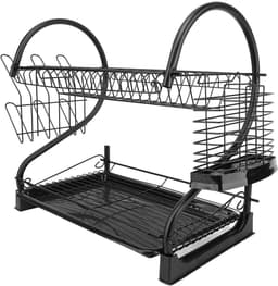 Droogrek met 2 lagen voor strijkijzer - Ruimtebesparend, grote capaciteit en multifunctioneel organizer voor keuken en wasruimte — thumbnail 1