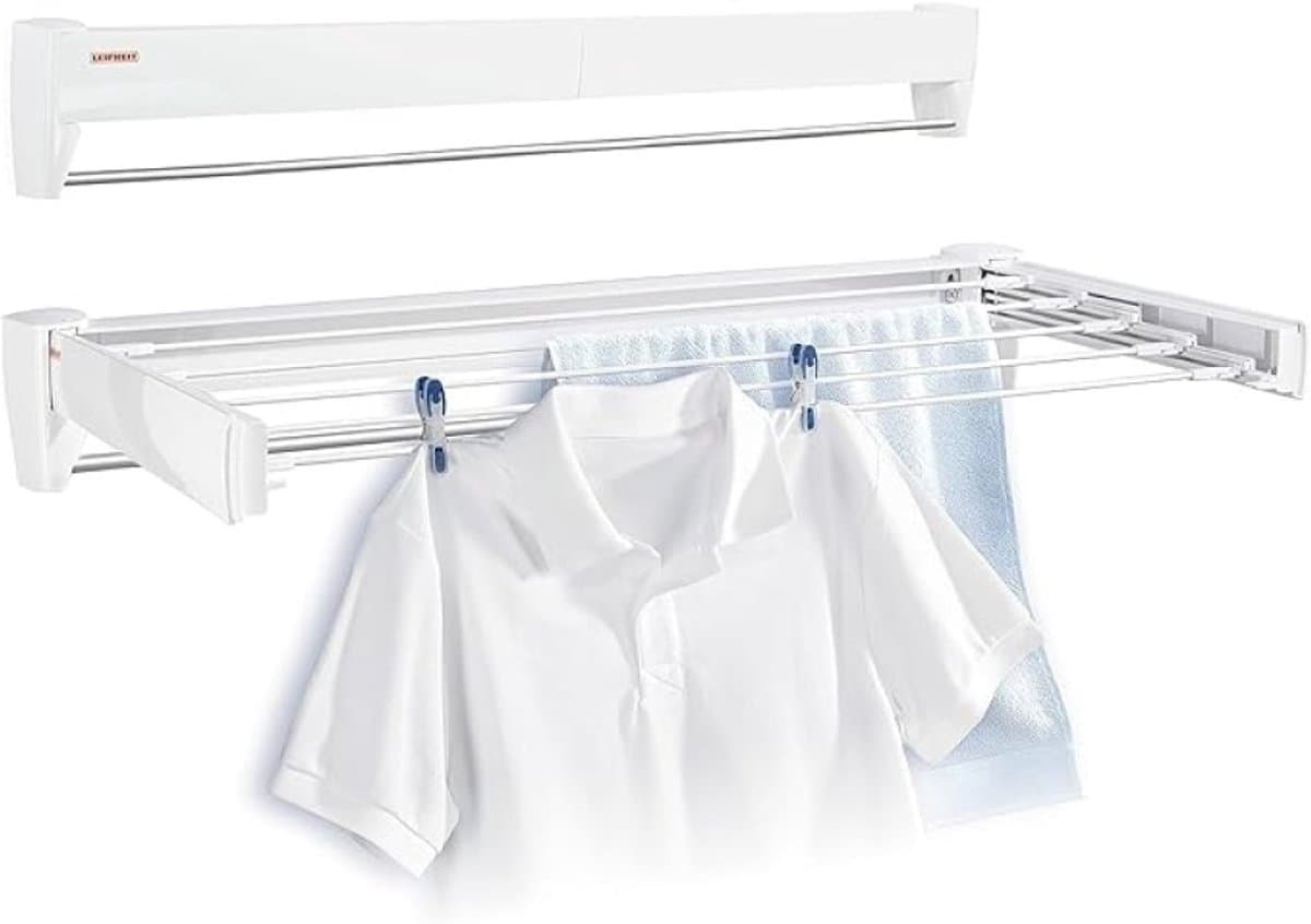 Leifheit Telegant 36 Protect Plus Wanddroogrek - Opvouwbaar en Ruimtebesparend — afbeelding 1