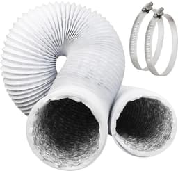 Dailygoods- Afvoerslang 100 mm Flexibel - Aluminium/PVC - Slangklemmen - Ventilatieslang - Wasdroger/Airco - 3 meter lengte — thumbnail 1